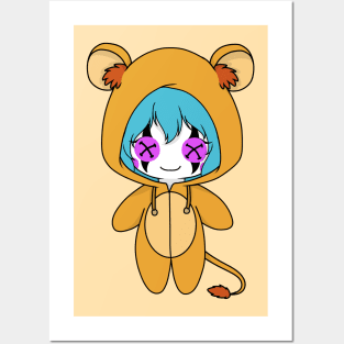 creepypasta candy cane lion costume doll Posters and Art